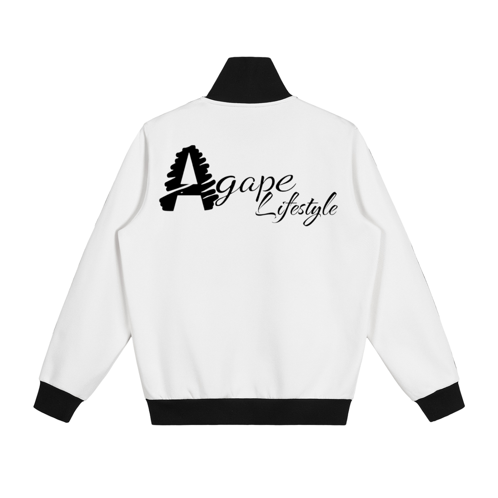 Contrast Side Stripe Fleece Track Jacket