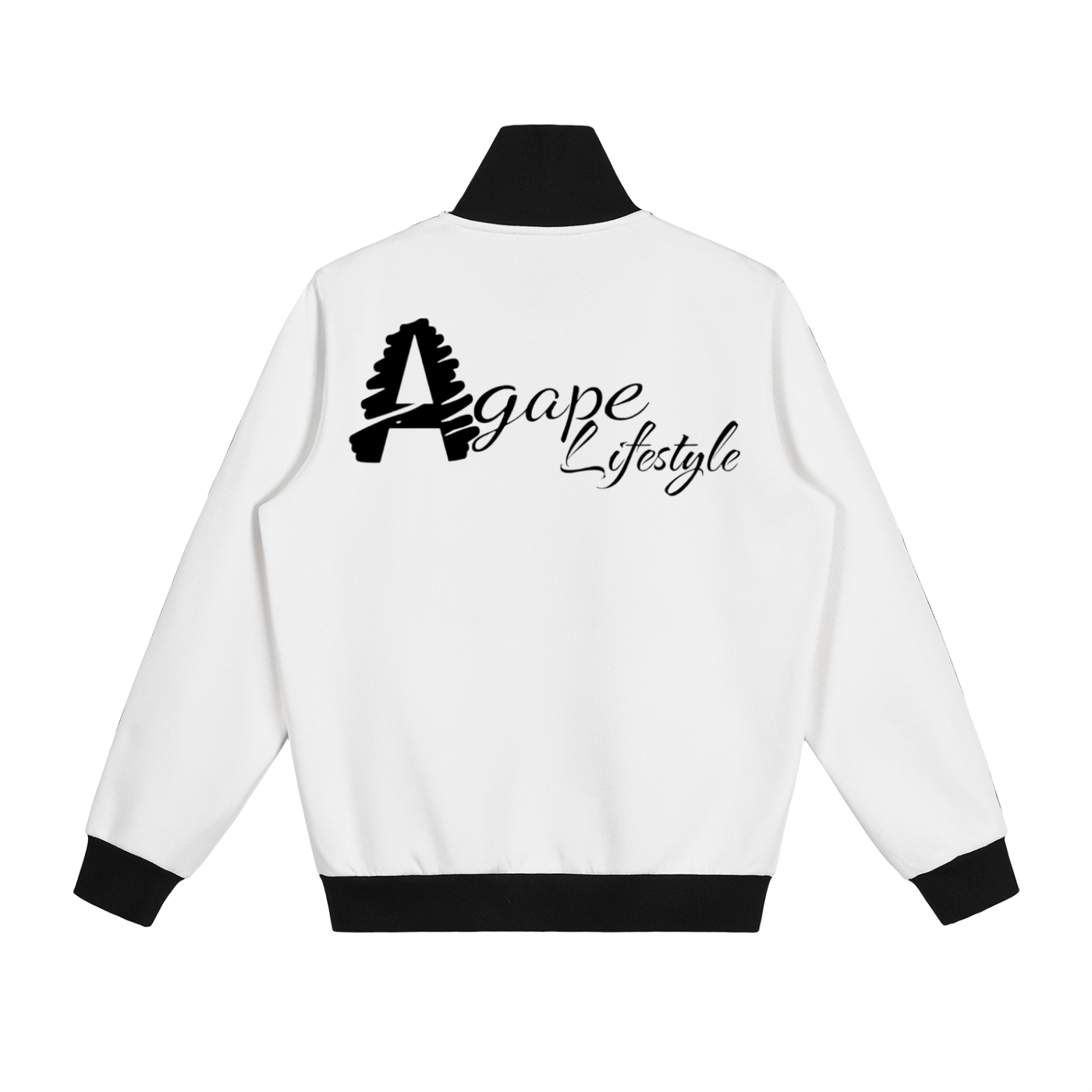 Contrast Side Stripe Fleece Track Jacket